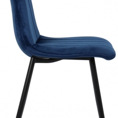 Jedálenská stolička Dijon, zamat, modrá - 3