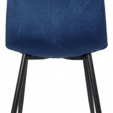 Jedálenská stolička Dijon, zamat, modrá - 4