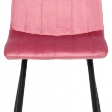 Jedálenská stolička Dijon, zamat, ružová - 2