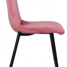 Jedálenská stolička Dijon, zamat, ružová - 3