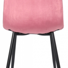 Jedálenská stolička Dijon, zamat, ružová - 4