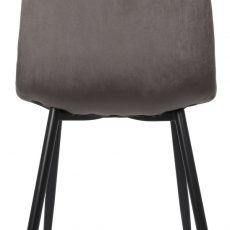 Jedálenská stolička Dijon, zamat, šedá - 4