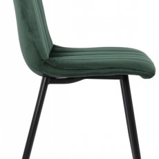 Jedálenská stolička Dijon, zamat, zelená - 3