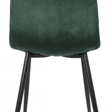 Jedálenská stolička Dijon, zamat, zelená - 4