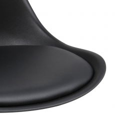 Jedálenská stolička Dima (SET 2ks), syntetická koža, čierna - 2