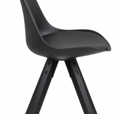 Jedálenská stolička Dima (SET 2ks), syntetická koža, čierna - 7