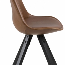 Jedálenská stolička Dima (SET 2ks), syntetická koža, hnedá - 6