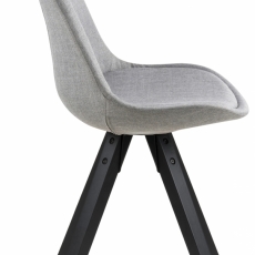 Jedálenská stolička Dima (SET 2ks), tkanina, svetlo šedá / čierna - 7