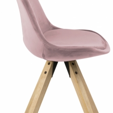 Jedálenská stolička Dima (SET 2ks), zamat, ružová - 9