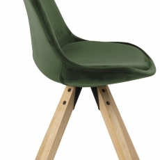 Jedálenská stolička Dima (SET 2ks), zamat, tmavo zelená - 4
