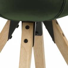 Jedálenská stolička Dima (SET 2ks), zamat, tmavo zelená - 7