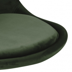 Jedálenská stolička Dima (SET 2ks), zamat, tmavo zelená - 9