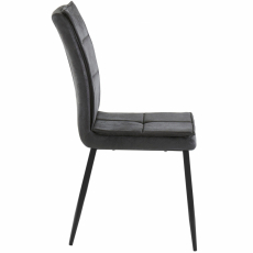 Jedálenská stolička Dina (SADA 2 ks), syntetická koža, antracitová - 3