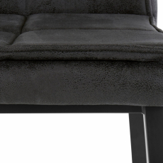 Jedálenská stolička Dina (SADA 2 ks), syntetická koža, antracitová - 6