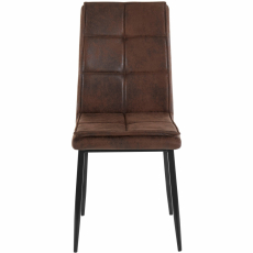 Jedálenská stolička Dina (SADA 2 ks), syntetická koža, hnedá - 2