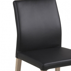 Jedálenská stolička Dita (SET 2 ks), čierna koža - 3