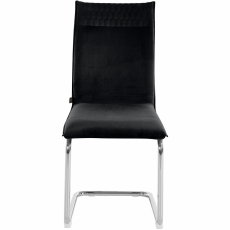 Jedálenská stolička Divan (SADA 2 ks), zamat, čierna - 2