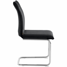 Jedálenská stolička Divan (SADA 2 ks), zamat, čierna - 3