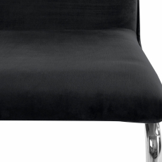 Jedálenská stolička Divan (SADA 2 ks), zamat, čierna - 5
