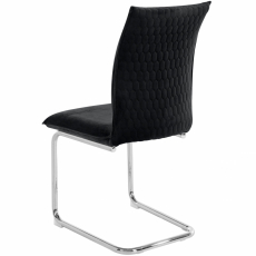 Jedálenská stolička Divan (SADA 2 ks), zamat, čierna - 6