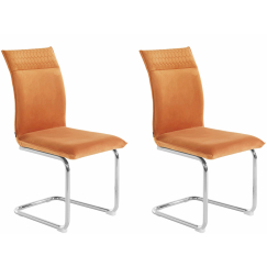 Jedálenská stolička Divan (SADA 2 ks), zamat, medená