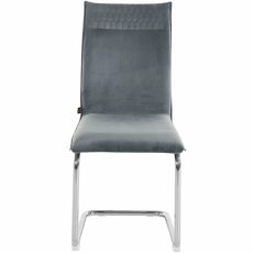 Jedálenská stolička Divan (SADA 2 ks), zamat, šedá - 2