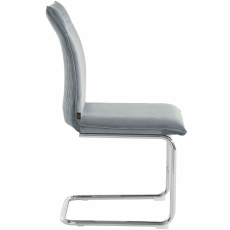 Jedálenská stolička Divan (SADA 2 ks), zamat, šedá - 3