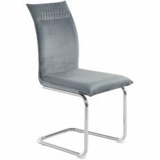 Jedálenská stolička Divan (SADA 2 ks), zamat, šedá - 4