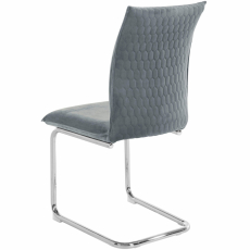 Jedálenská stolička Divan (SADA 2 ks), zamat, šedá - 5