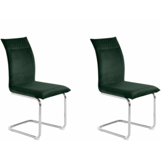 Jedálenská stolička Divan (SADA 2 ks), zamat, zelená - 1
