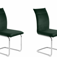Jedálenská stolička Divan (SADA 2 ks), zamat, zelená - 1