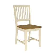 Jedálenská stolička drevená Bridget (SET 2 ks), biela - 1
