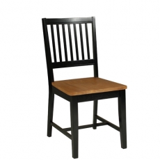 Jedálenská stolička drevená Bridget (SET 2 ks), čierna - 1