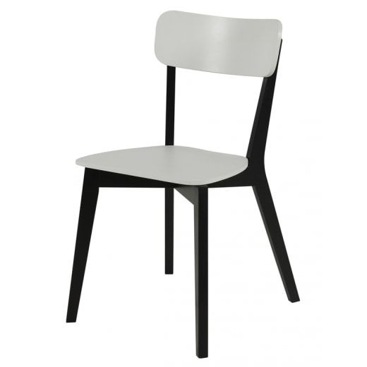 Jedálenská stolička drevená Corby (SET 2 ks) čierna / biela - 1