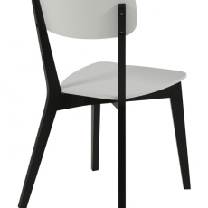 Jedálenská stolička drevená Corby (SET 2 ks) čierna / biela - 2
