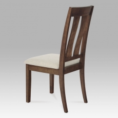 Jedálenská stolička drevená Lilian, krémová/orech - 2