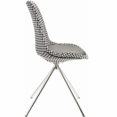 Jedálenská stolička Dylen (Súprava 2 ks), čierno/biela - 3