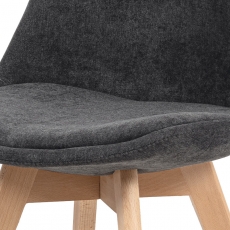 Jedálenská stolička Edith (súprava 4 ks), sivá - 11