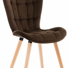 Jedálenská stolička Elda, zamat, hnedá - 1