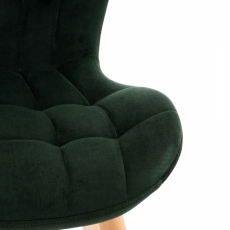Jedálenská stolička Elda, zamat, zelená - 6