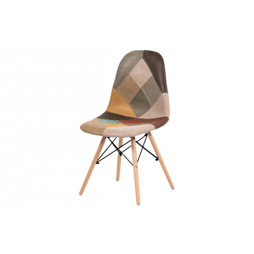 Jedálenská stolička Eles patchwork (súprava 2 ks), farebná - 1
