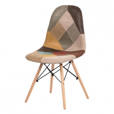Jedálenská stolička Eles patchwork (súprava 2 ks), farebná - 1