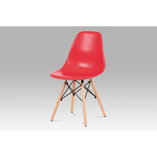 Jedálenská stolička Elian (súprava 4 ks), červená - 1