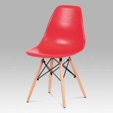 Jedálenská stolička Elian (súprava 4 ks), červená - 1