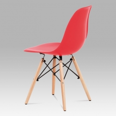Jedálenská stolička Elian (súprava 4 ks), červená - 4