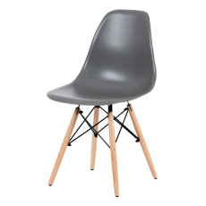 Jedálenská stolička Elian (súprava 4 ks), sivá - 1