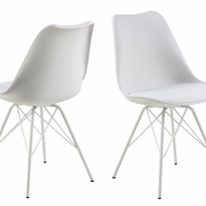 Jedálenská stolička Elinora (súprava 2 ks), biela - 1