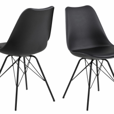 Jedálenská stolička Elinora (súprava 2 ks), čierna - 1