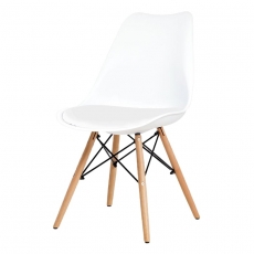 Jedálenská stolička Elise (súprava 4 ks), biela - 1