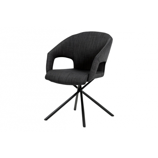 Jedálenská stolička Elodie (súprava 2ks), čierna - 1